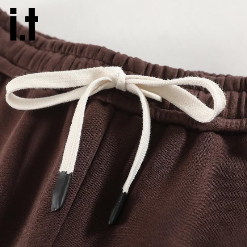 Izzue IT Женские спортивные брюки с высокой посадкой, свободного кроя, с изогнутыми штанинами