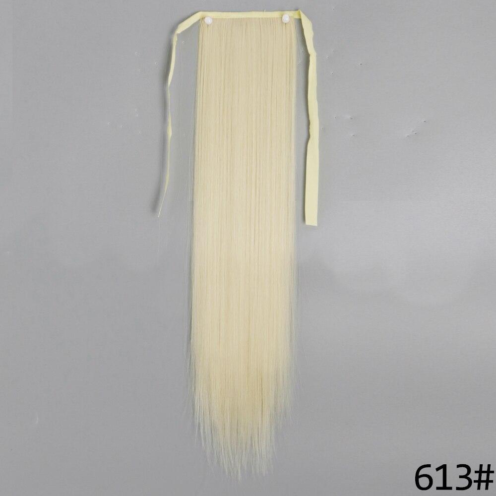 MERISIHAIR Women Long Straight Wrap Around Ponytail Synthetic Fiber Long Straight Wavy Hair Extensions Daily Wear