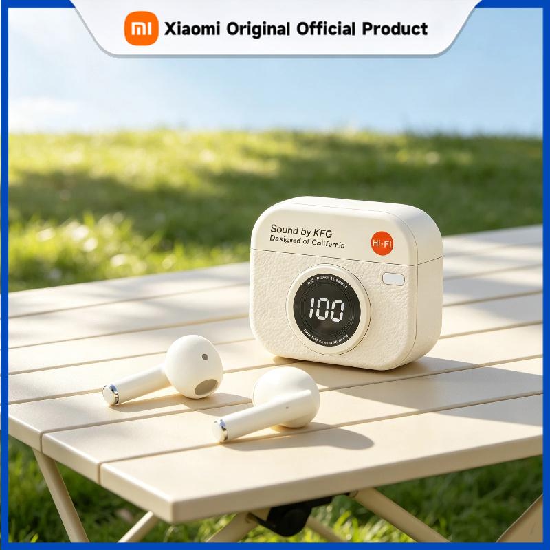 Xiaomi New Q86 Retro Camera Shaped Wireless Bluetooth Earphones Intelligent Noise Reduction Earbuds Sports In Ear Gaming Headphones