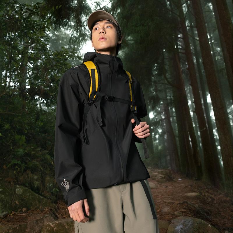Li Ning Outdoor CF Tracing Ветрозащитная, дышащая, износостойкая, водонепроницаемая ветровка Унисекс Черная AEMV005-3