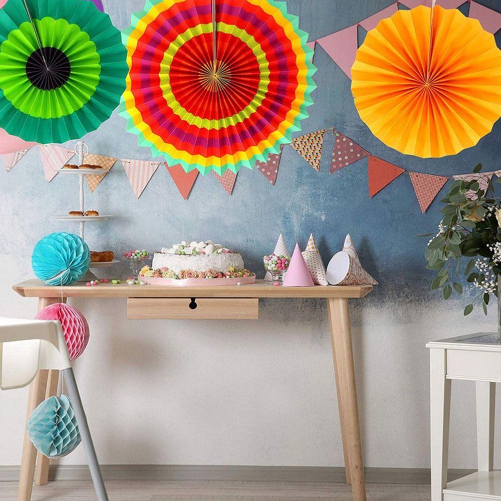Christmas Festival Decorations Paper Fan Flowers Flower Paper Crafts Wedding Fans Tissue Paper