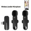 Lavalier Wireless Microphone 65mAh Rechargeable Battery Clip-On Podcast Mic for Streaming Vlogging Voice Recording Plug and Play