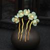 Hanfu Pearl Cheongsam Disk Hair Flowers Hair Stick U Shaped Hairpin Hair Fork Hair Accessories