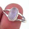Натуральный Радужный Лунный Камень Драгоценный Камень Ручной Работы Серебряное Кольцо 925 пробы Р.10 y2V46