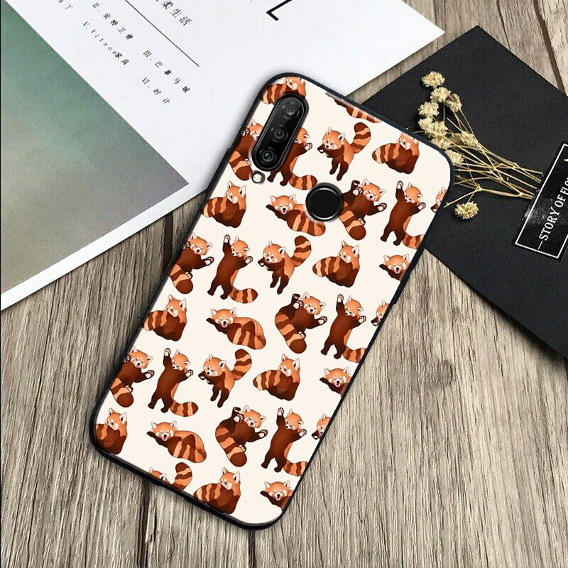 Red Panda Cute Animal For Huawei Nova Y70 Y91 Y61 Y72 Y73 Y90 Y60 3i 7i 8i 11 12i 9 10 SE P20 P30 Pro P40 Lite Case