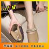 Baotou Half Slippers Women Spring Summer Wear 2025 New Internet Celebrity Pearl Fashion Soft Bottom Fairy Wind Cool Slippers