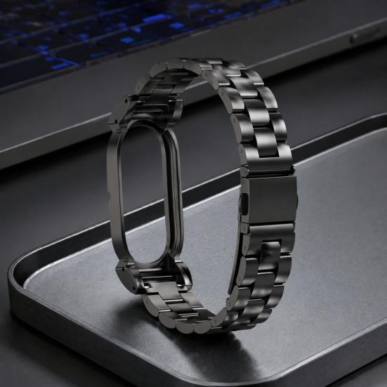 Magnetic Milanese Loop Stainless Steel Strap for Fitbit Air Band, Adjustable Replacement Arm Daily Wear Smartwatch Bands, Breathable Anti-Sweat Metal