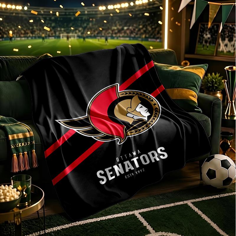 Senators Heritage Throws Blanket Flannel Blankets Plush for Couch Bed Gifts for Men Women Travel picnic blanket Christmas fan gifts
