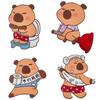 Наклейка-дезодорант Capybara для ванной комнаты, наклейки на крышку унитаза, дезодорант, самоклеящаяся наклейка для удаления запаха, декор для ванной комнаты и гостиной