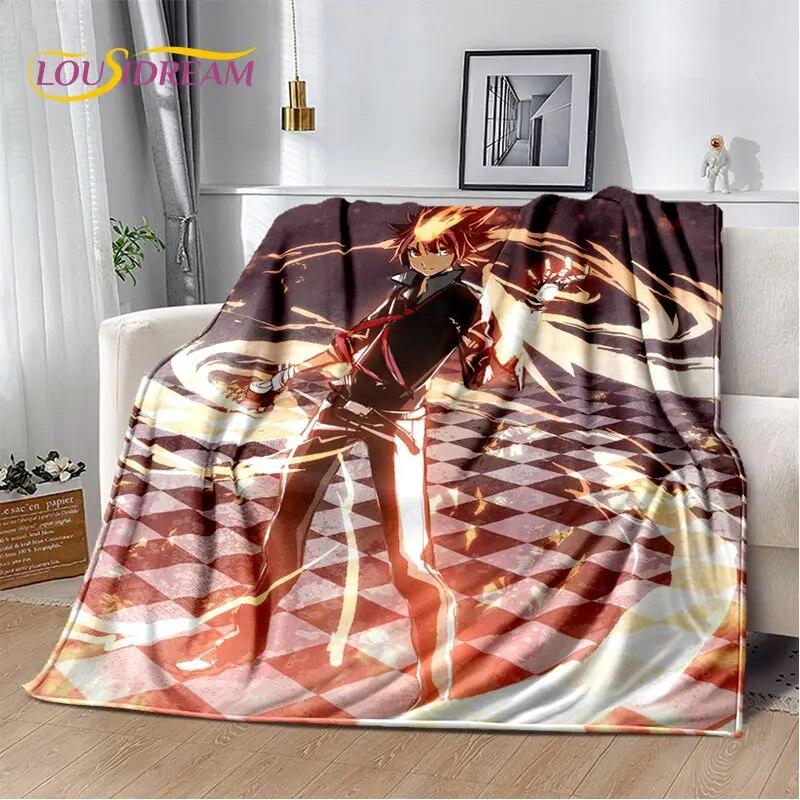 Мягкое плюшевое одеяло с героями аниме Hitman Reborn, фланелевое одеяло, одеяло для гостиной, спальни, кровати, дивана, чехол для пикника, детское одеяло