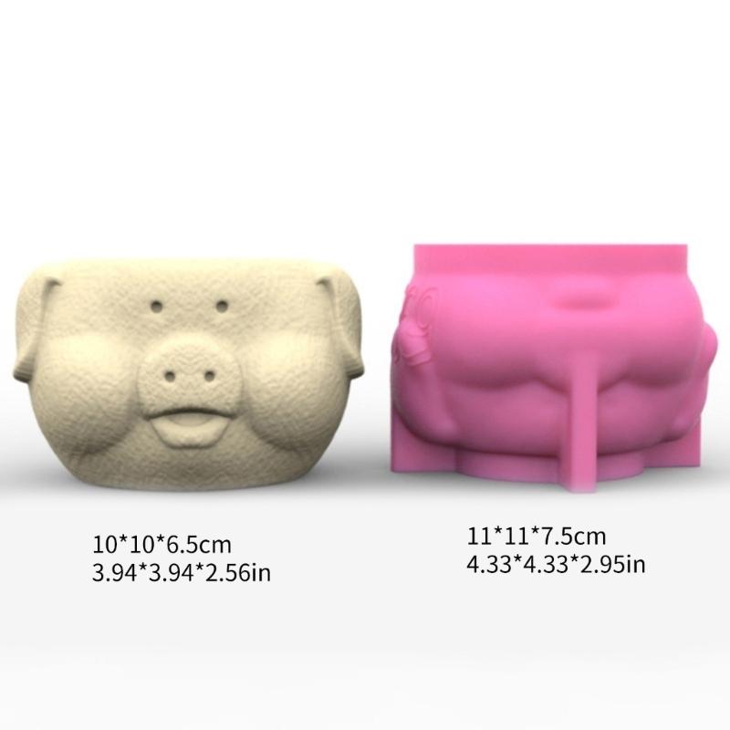 3D Silicone Mold Silicone Casting Mould Cute G Shape Silicone Craft Molds for Making Concrete Resin Flowerpot