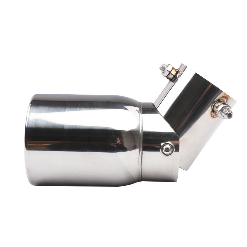 Stainless Steel Exhaust Tip 63mm/3.5"89mm Adjustable Universal Fit for Car SUV Single Rolled Edge Exhaust Pipe Tip with Bolt-On