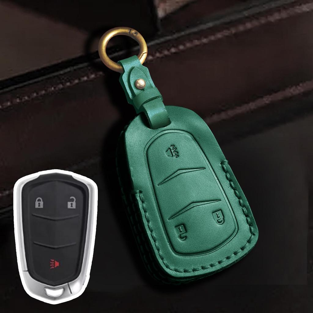 Кожаный чехол для ключа Cadillac для CT4/CT5/CT6/XT4/XT5/XT6 - Премиальная защита.