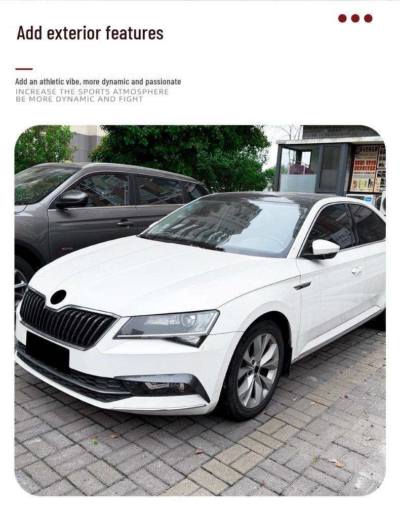 Skoda Superb MK3 2015-2019 Передний бампер Дефлектор ветра Спойлер Наклейка