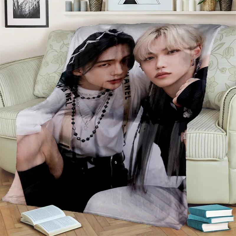 3D Kpop Stray Kids Корейское одеяло с певицей, мягкое одеяло для дома, спальни, кровати, дивана, пикника, путешествия, офиса, чехол для отдыха, детское одеяло