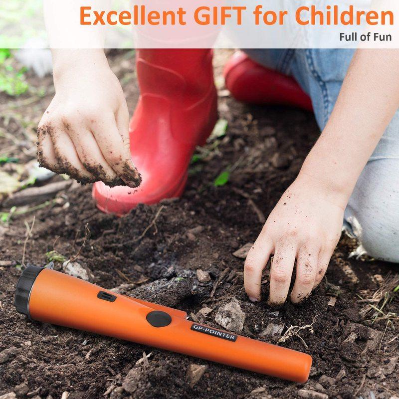 Metal Detector Pinpointer Waterproof Handheld Metal Detector Wand Pin Pointer with Belt Holster for Kids and Adults