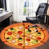 1pc Pizza Slice Office Round Area Rug, Under Office Chairs Bedroom Living Room Home Decor, Room Deco, Available in Various Sizes