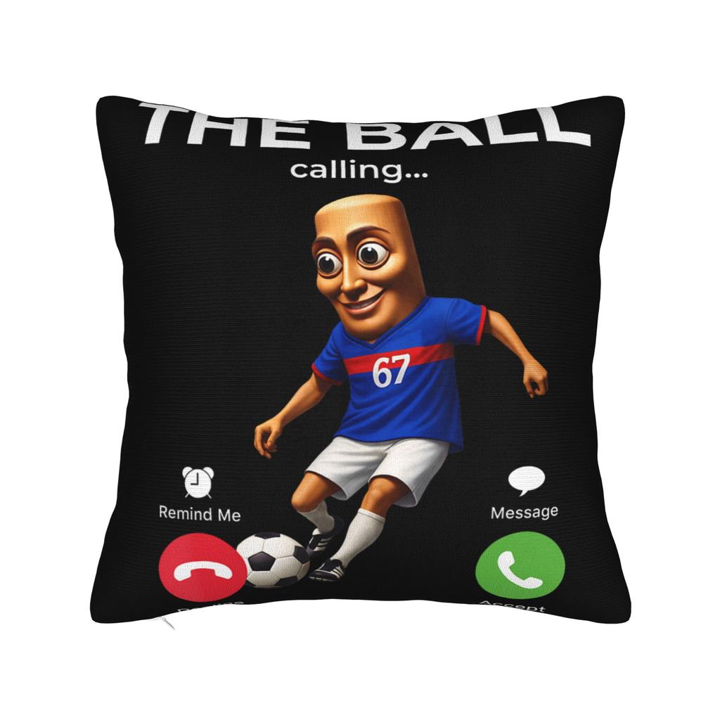 Funny Tung Tung Tung Sahur Italian Brainrot Meme Pillow Cover Comfy Cushion Cover Funny Pillow Case For Wedding Party Home Decor