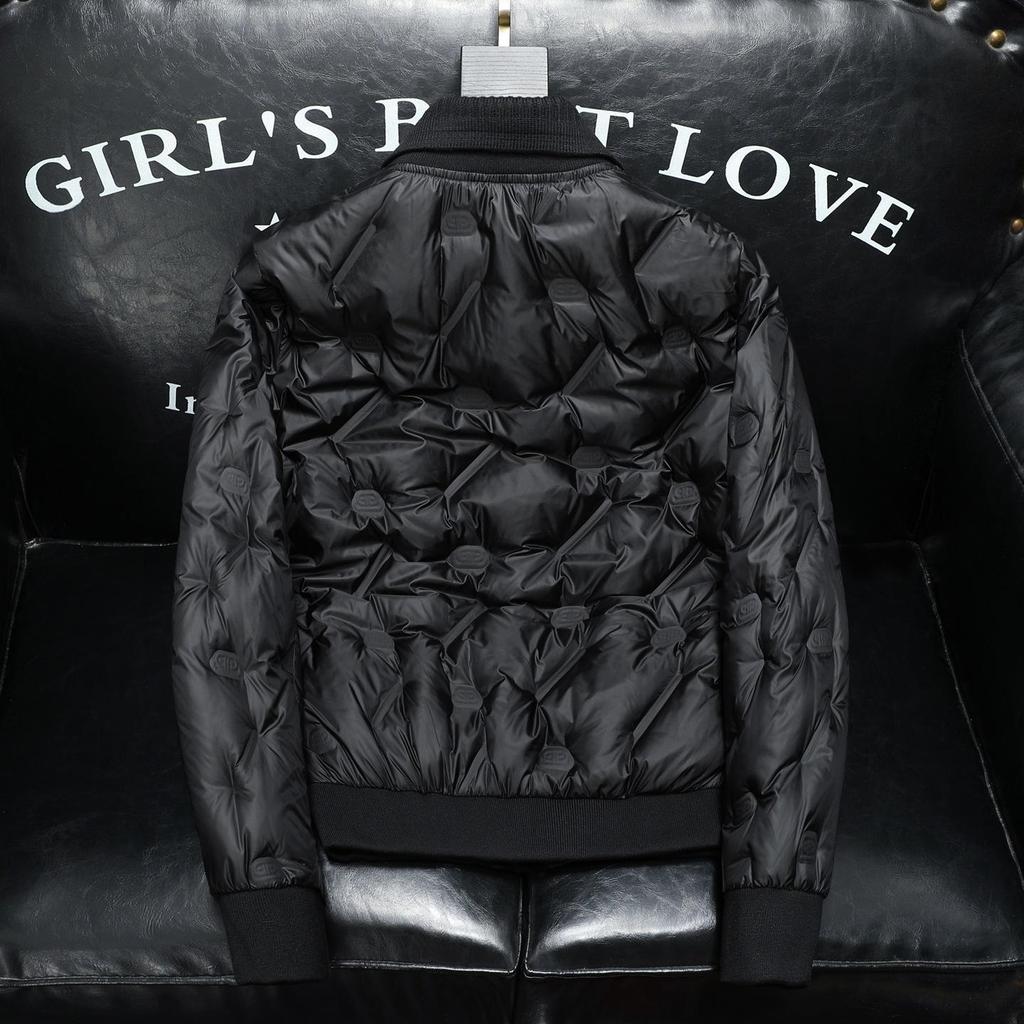 Европейская съемная воротник Темно-цветочный пуховик - Зимний модный тренд 2025 года для мужчин