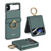 Shockproof Fashion Magnetic Case For Samsung Galaxy Z Flip 3 Flip3 5g Anti -Sweat Finger Ring Protection Phone Bag Cover