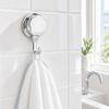 3 PCS Silver Suction Cup Hook ABS Towel Hook Convenient Robe Hook  Flat Smooth Surface