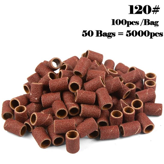 5000 шт шлифовальные ленты для дизайна ногтей 80 # 120 # 180 # 240 шлифовальная лента для маникюра, дрель для удаления гель-лака, педикюра