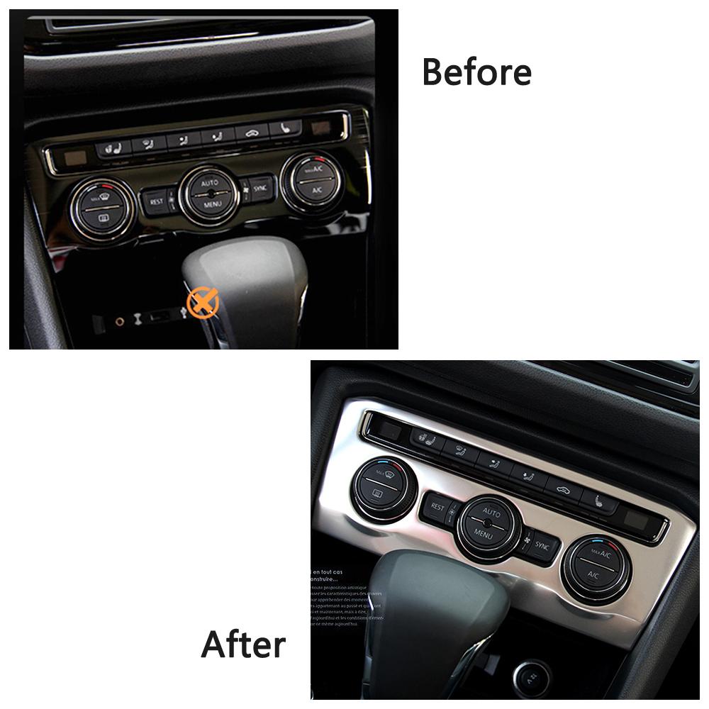 Для Volkswagen VW Tiguan MK2 2017-аксессуары для интерьера из нержавеющей стали, центральная консоль, матовое серебро, украшение