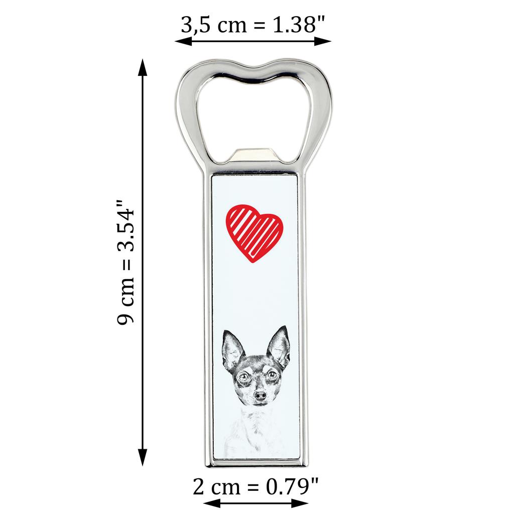 Toy Fox Terrier, American Toy Terrier, Amertoy – Bottle opener with a dog, personalized fridge opener | Art-Dog