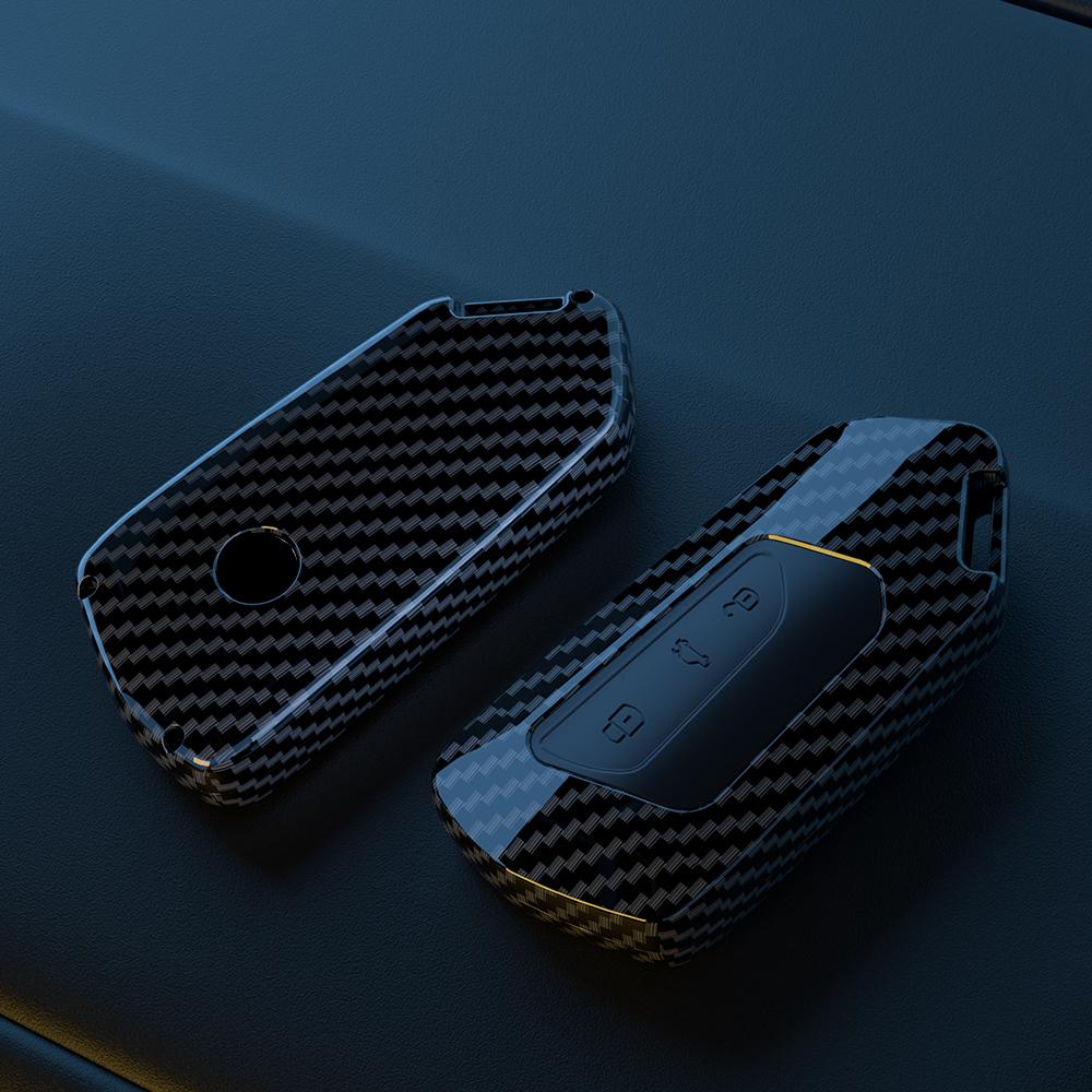 Чехол-брелок для авто из ABS-пластика с карбоновым покрытием Подходит для Vw Volkswagen Golf 8 7 6 5 4 Mk7 Polo Tiguan Skoda Octavia A8 Seat Leon Mk4