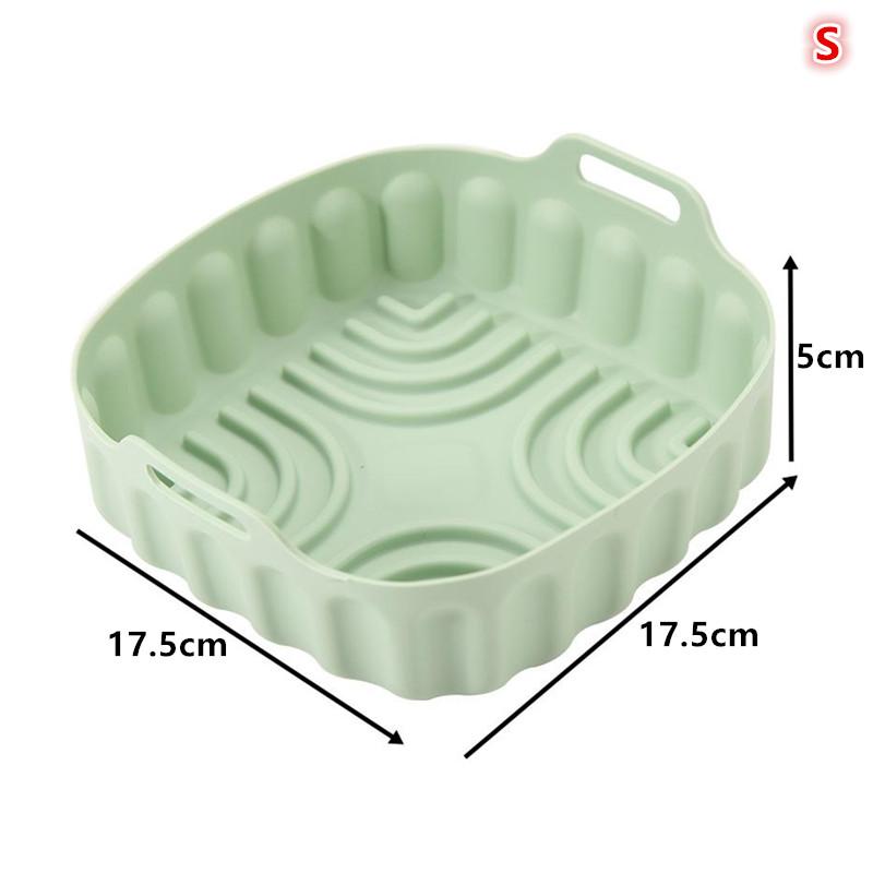 Reusable Baking Basket Air Fryer Silicone Liner Non Stick Foldable Tray Pot for Family Kitchen Use