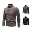 Autumn Winter Fleece Sweater Men Thicker Turtleneck Warm Pullover Slim Fit Man Clothes Luxury Brand Black Brown Jumpers Elastic