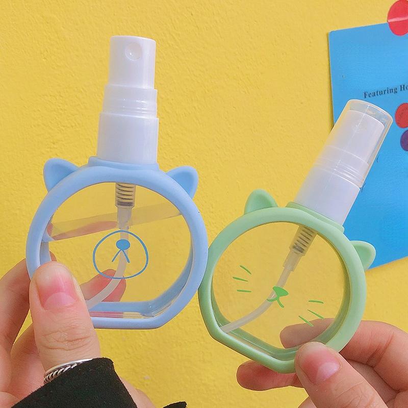 55 мл милый дорожный многоразовый флакон-спрей алкоголь пустой контейнер косметика портативный мультяшный распылитель духов увлажнение