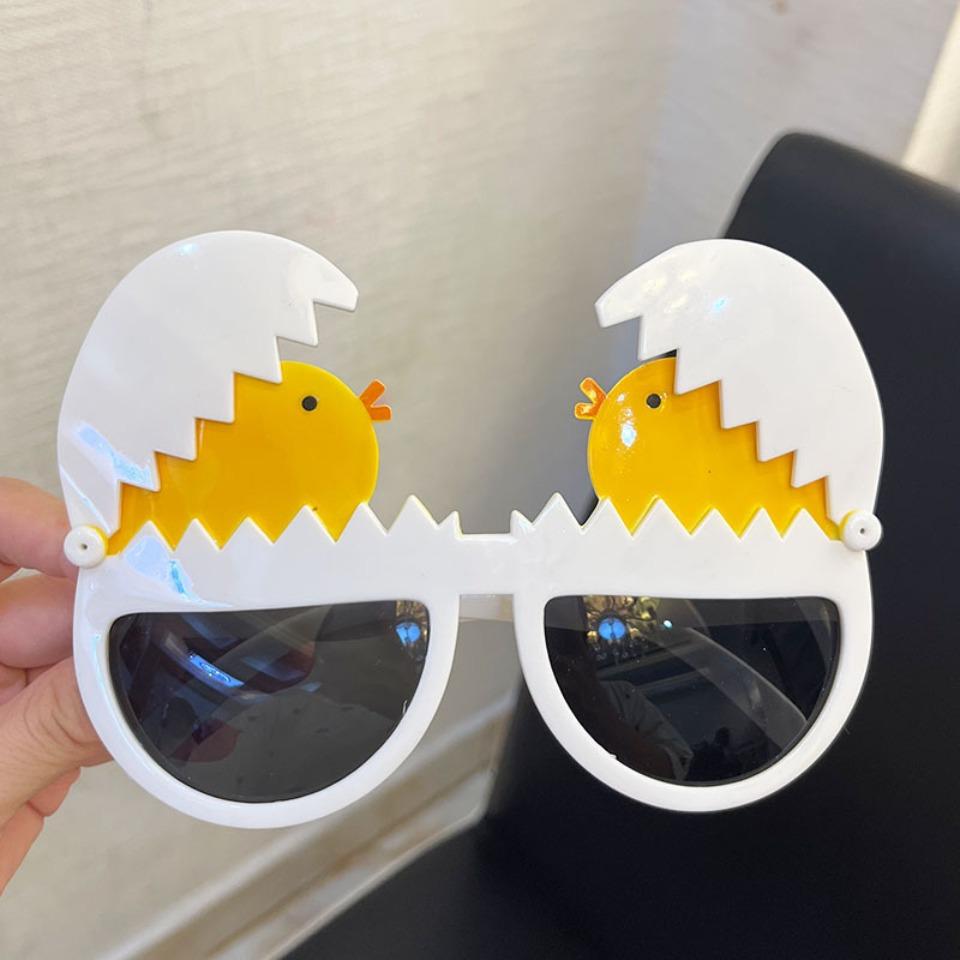 1 шт. Очки для куриной вечеринки - Забавные очки-костюм животного с большими глазами, Легкие пластиковые очки для вечеринки на День рождения, Хэллоуин