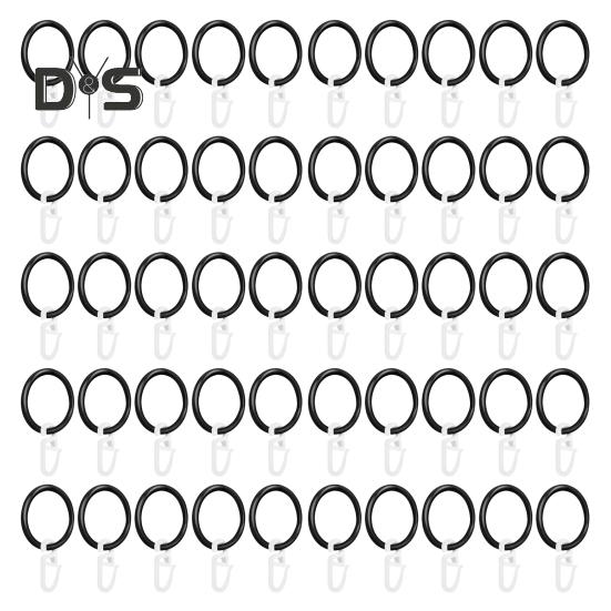 50 шт. кольца для занавесок для душа, высокопрочные полированные, без деформации, антикоррозийный сплав, плавное скольжение, надежно расположенная занавеска для ванной комнаты