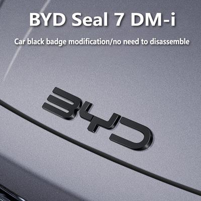 Для BYD Seal 07 DM-i 2025 Декорация Переднего Эмблемы Задняя Черненая Накладка на Значок Стиль Черного Воина Модификация Экстерьера