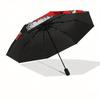 Santa Skull Themed Automatic Opening and Closing Folding Umbrella, Reinforced 8 Ribs, Compact Travel Design, Fashionable Folding Umbrella, V