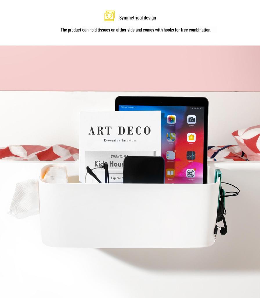 Многофункциональная подвесная и настольная корзина для хранения для общежития, офиса, дома и косметики; Настенный органайзер для салфеток.