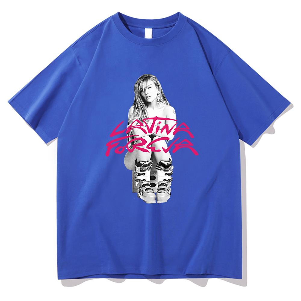 Fashion Karol G LATINA FOREVA T Shirt 2025 New Song Retro Men/women Clothing Harajuku Clothes Summer Cotton Graphic T Shirts