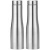 Curved Stainless Steel Water Bottle, Set of 2, 1 L Each
