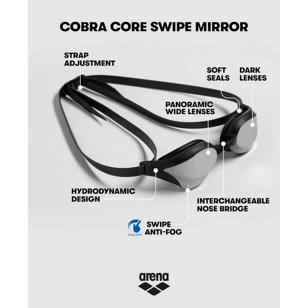 Arena Пластиковые очки для плавания с зеркальным покрытием Cobra Core Swipe
