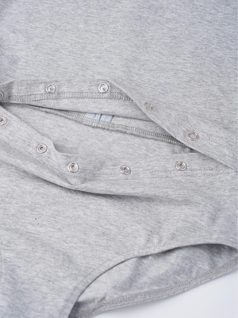 Унисекс Детская Адаптивная Одежда Ромпер с Невидимой Молнией Сзади Против Снимания Круглый Вырез Короткий Рукав Боди