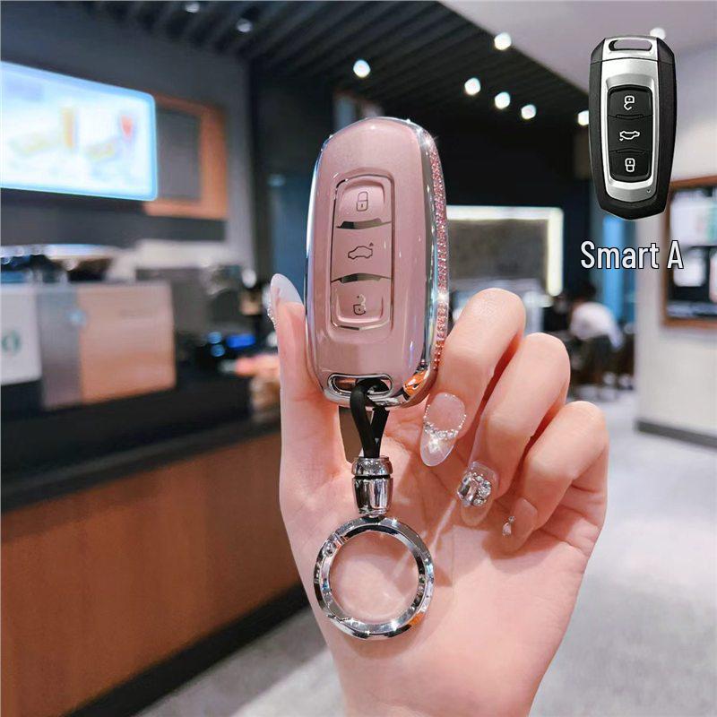Чехол для ключа Geely для моделей Panda Mini, Karting Knight, Emgrand GS, Vision X6, Endurance Bear, Boyue, Borui и с пряжкой.