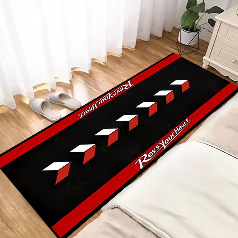 Motorcycle Carpet Garage Mat Racing Cool Moto Display Motorcycle Display Mat Anti-Slip Home Decor Long Strip Customized Rug