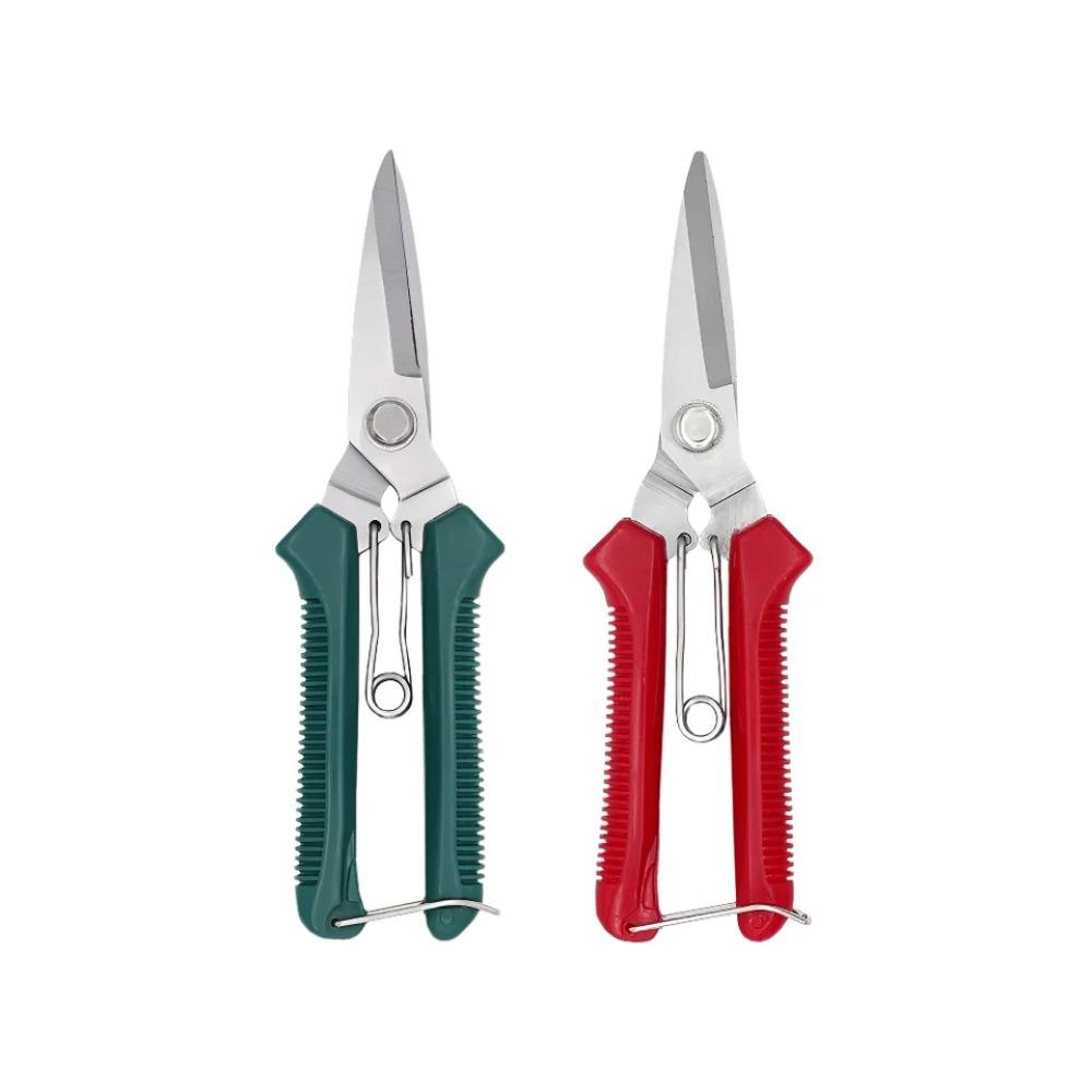 1 шт. 190 мм секатор с прямым лезвием, нержавеющая сталь, нескользящая ручка, садовые ножницы для бонсай, для бытового использования