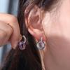 Simple Gradient Iridescent Ear Jewelry Light Luxury Minimalist Crystal Earrings  Daily Wear