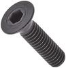 TRUSCO Hex Socket Flat Head Black Full M4 X Pack of Bolts, Dyed, Thread, 15, 60, B73-0415