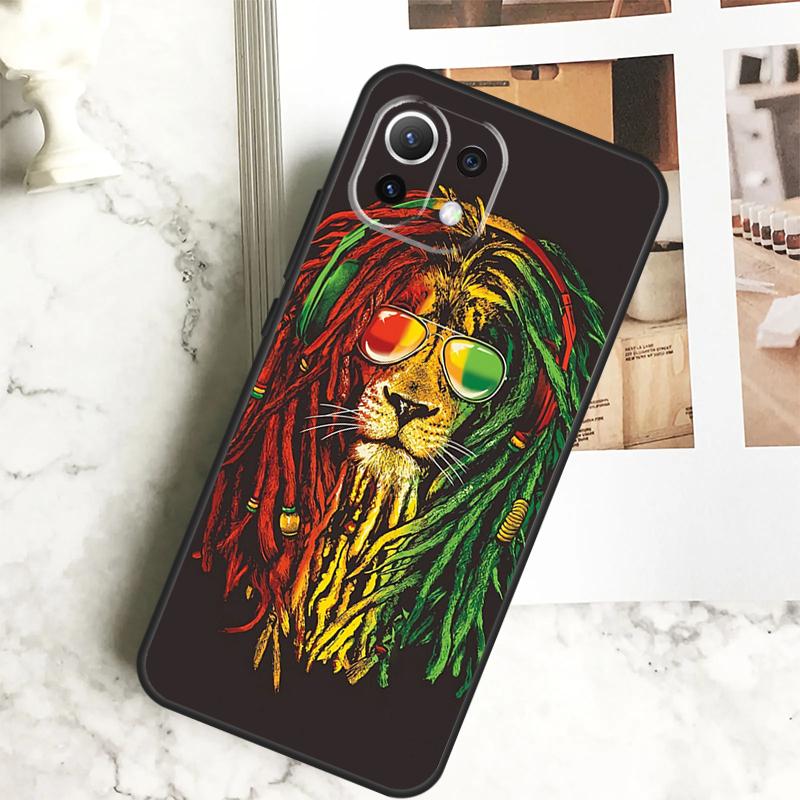 Rasta Lion Reggae Bob Marleys Case For Xiaomi 13 14 Pro Ultra 12 13 Lite 11T 12T 13T POCO F5 M6 X3 X5 X6 Pro F3 M5s Cover