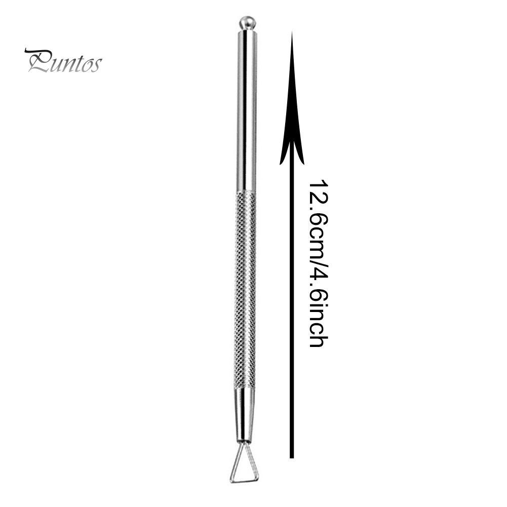 Инструмент для маникюра Puntos из нержавеющей стали для снятия УФ-гель-лака, очиститель для стержня-толкателя