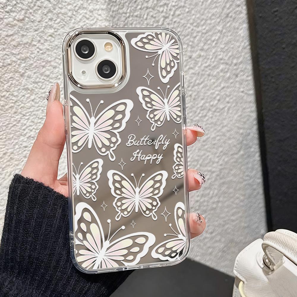Любовь Зеркало для макияжа Чехол для телефона Для IPhone 17 16 15 14 13 12 11 Pro Max 13 12 Air 17E 16e Ударопрочные Прозрачные Чехлы Coquea