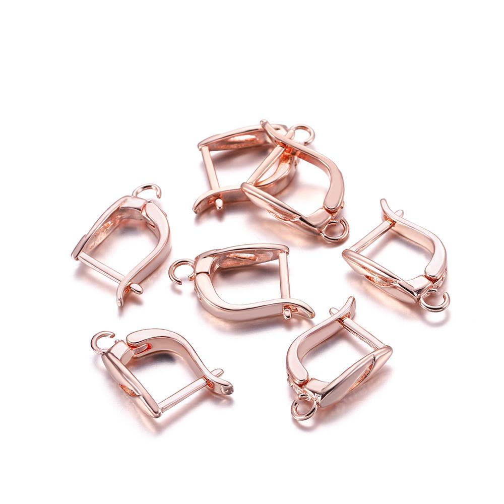 6-12 шт./лот, латунные французские серьги, крючки, зажимы, рычаг, задняя застежка с открытой петлей для изготовления ювелирных изделий своими руками, фурнитура, аксессуары